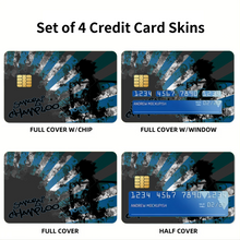 Load image into Gallery viewer, Anime Samurai Champloor Credit Card Skins (4-in-1 Pack)
