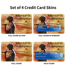 Load image into Gallery viewer, Anime Samurai Champloor Credit Card Skins (4-in-1 Pack)
