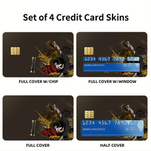 Load image into Gallery viewer, Anime Samurai Champloor Credit Card Skins (4-in-1 Pack)
