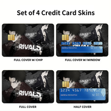 Load image into Gallery viewer, Anime Samurai Champloor Credit Card Skins (4-in-1 Pack)
