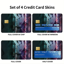 Load image into Gallery viewer, Anime Samurai Champloor Credit Card Skins (4-in-1 Pack)
