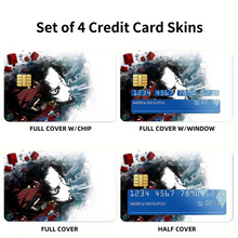 Load image into Gallery viewer, Anime Samurai Champloor Credit Card Skins (4-in-1 Pack)
