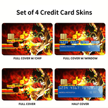 Load image into Gallery viewer, Anime Samurai Champloor Credit Card Skins (4-in-1 Pack)
