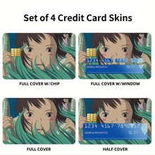 Load image into Gallery viewer, Anime Spirited Awayr Credit Card Skins (4-in-1 Pack)

