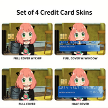 Load image into Gallery viewer, Anime Spy x Family  Credit Card Skins (4-in-1 Pack)
