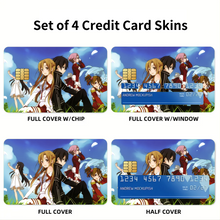 Load image into Gallery viewer, Anime Sword Art Online Credit Card Skins (4-in-1 Pack)
