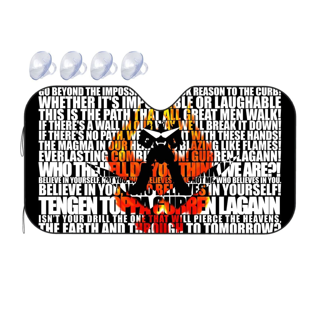 Anime Tengen Toppa Gurren Lagann Car Sunshade