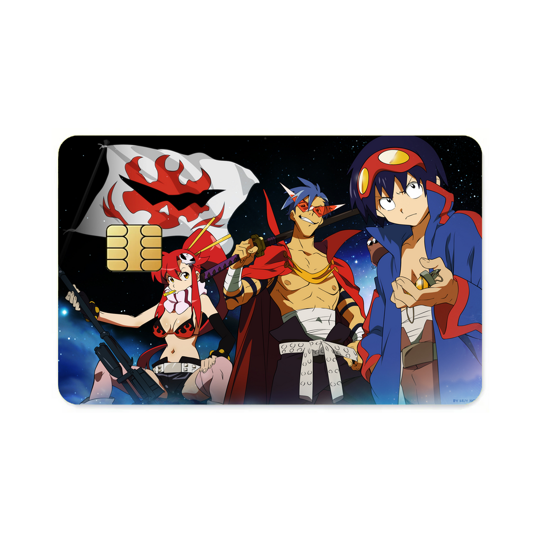 Anime Tengen Toppa Gurren Lagann Credit Card Skins (4-in-1 Pack)