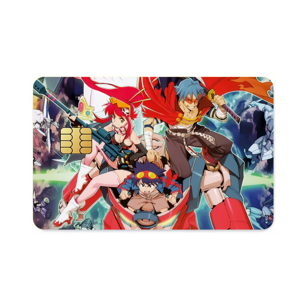 Anime Tengen Toppa Gurren Lagann Credit Card Skins (4-in-1 Pack)