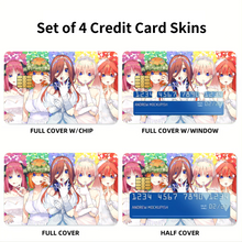 Load image into Gallery viewer, Anime The Quintessential Quintuplets Credit Card Skins (4-in-1 Pack)
