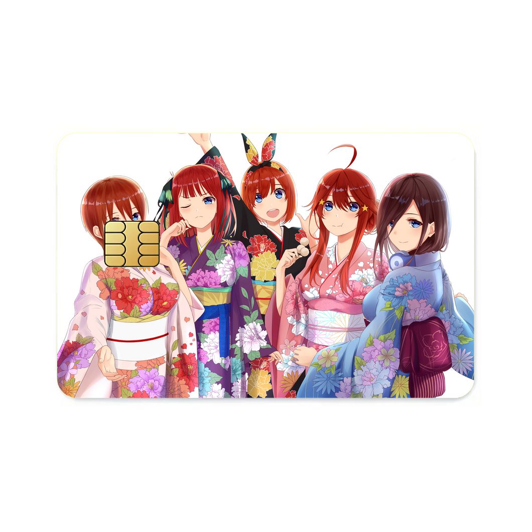 Anime The Quintessential Quintuplets Credit Card Skins (4-in-1 Pack)
