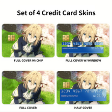 Load image into Gallery viewer, Anime Violet Evergarden Credit Card Skins (4-in-1 Pack)

