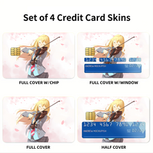 Load image into Gallery viewer, Anime Your Lie in April  Credit Card Skins (4-in-1 Pack)
