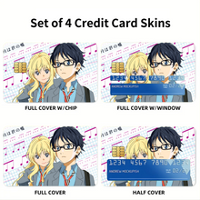 Load image into Gallery viewer, Anime Your Lie in April  Credit Card Skins (4-in-1 Pack)
