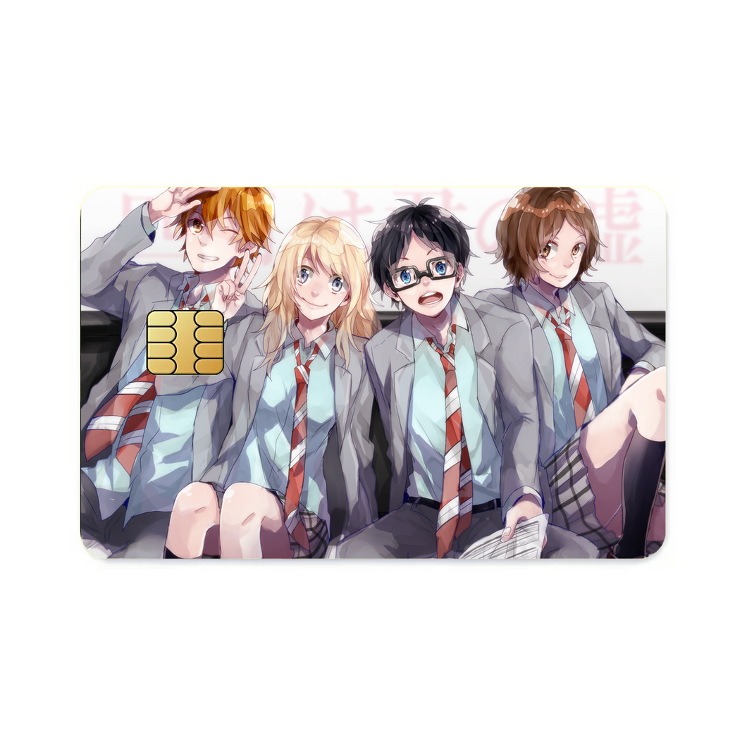 Anime Your Lie in April Credit Card Skins (4-in-1 Pack)