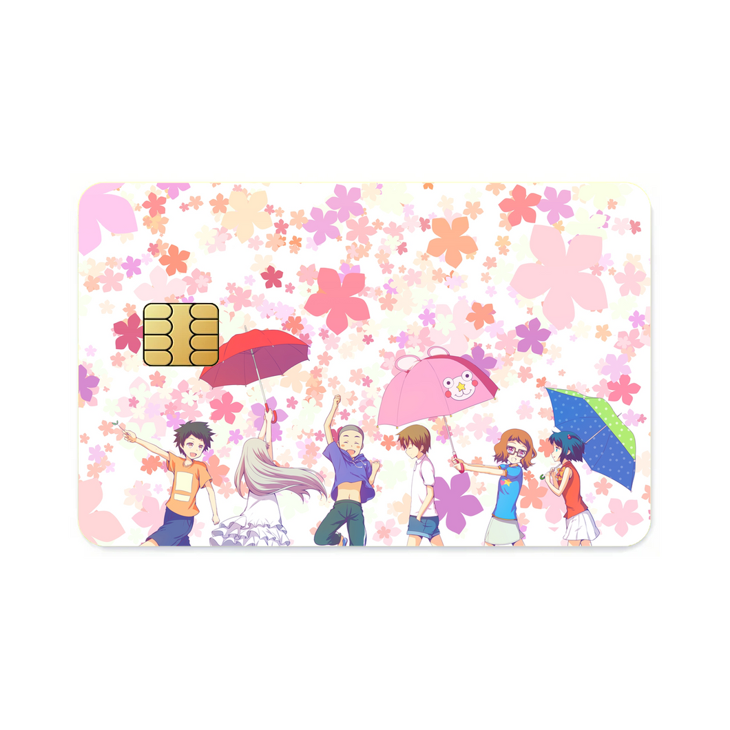Anohana Meiko Honma, Jinta Yadomi, Naruko Anjou, Tetsudou Hisakawa, Chiriko Tsurumi  Credit Card Skins (4-in-1 Pack)
