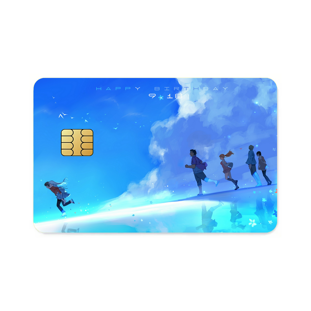 Anohana Meiko Honma, Jinta Yadomi, Naruko Anjou, Tetsudou Hisakawa, Chiriko Tsurumi  Credit Card Skins (4-in-1 Pack)