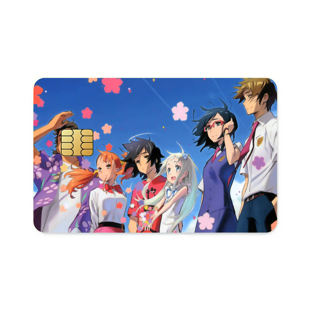 Anohana Meiko Honma, Jinta Yadomi, Naruko Anjou, Tetsudou Hisakawa, Chiriko Tsurumi  Credit Card Skins (4-in-1 Pack)
