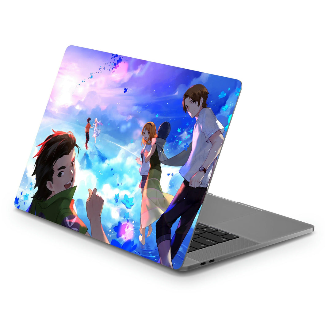Anohana Meiko Honma, Jinta Yadomi, Naruko Anjou, Tetsudou Hisakawa, Chiriko Tsurumi  Macbook Skin