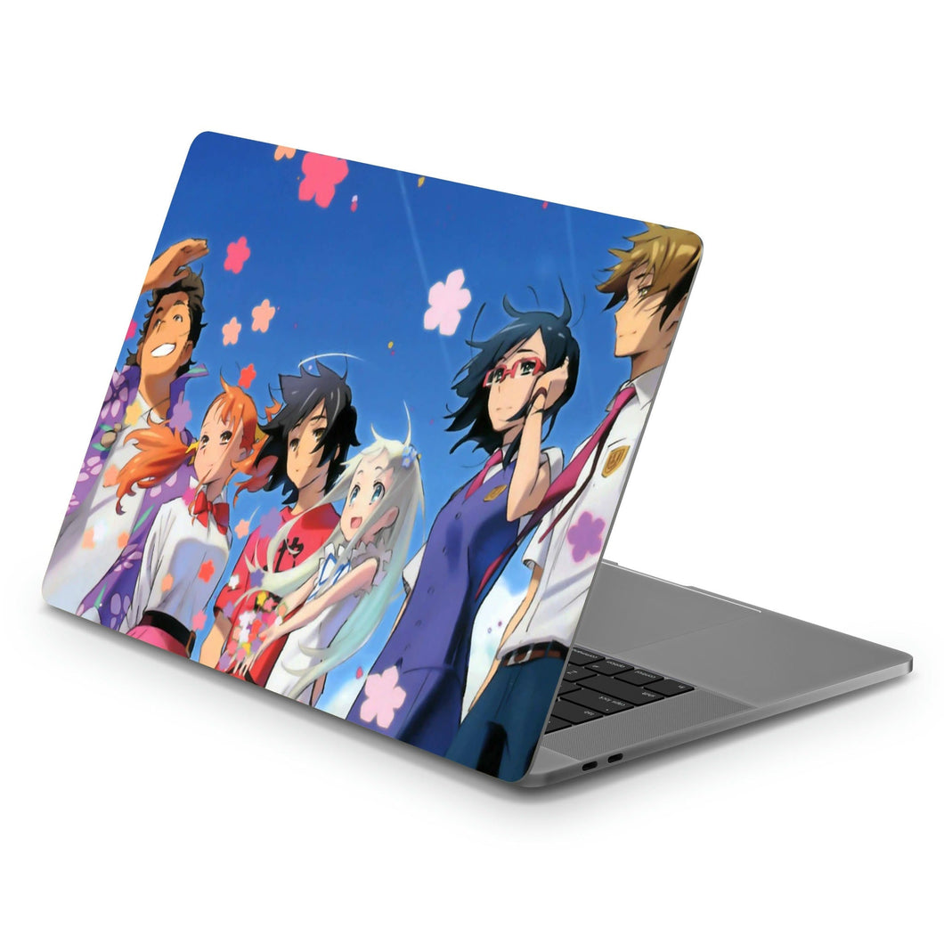 Anohana Meiko Honma, Jinta Yadomi, Naruko Anjou, Tetsudou Hisakawa, Chiriko Tsurumi  Macbook Skin