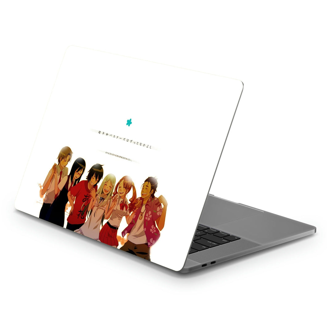 Anohana Meiko Honma, Jinta Yadomi, Naruko Anjou, Tetsudou Hisakawa, Chiriko Tsurumi  Macbook Skin