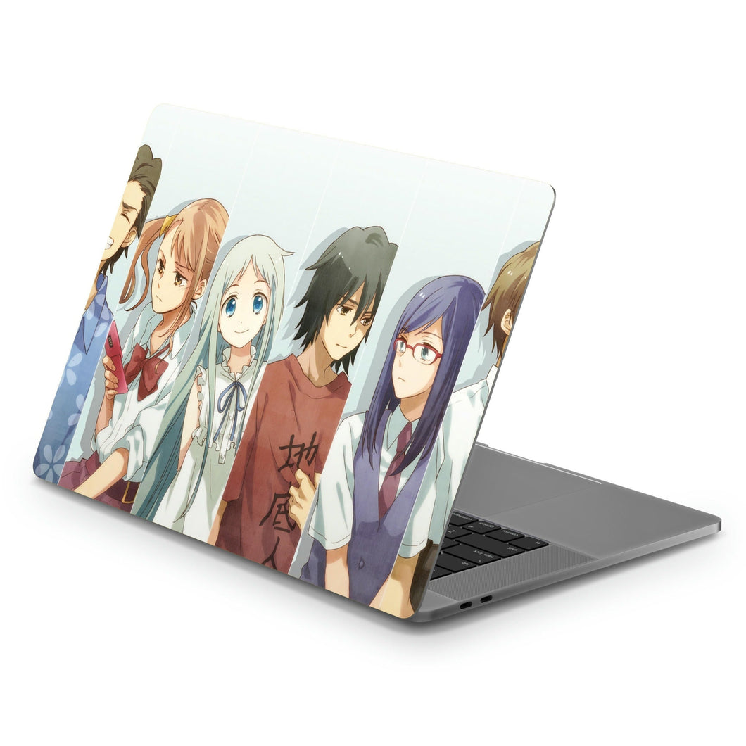 Anohana Meiko Honma, Jinta Yadomi, Naruko Anjou, Tetsudou Hisakawa, Chiriko Tsurumi  Macbook Skin
