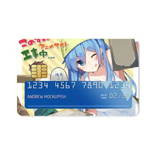 Load image into Gallery viewer, Aqua and Kazuma Credit Card Skins (4-in-1 Pack)
