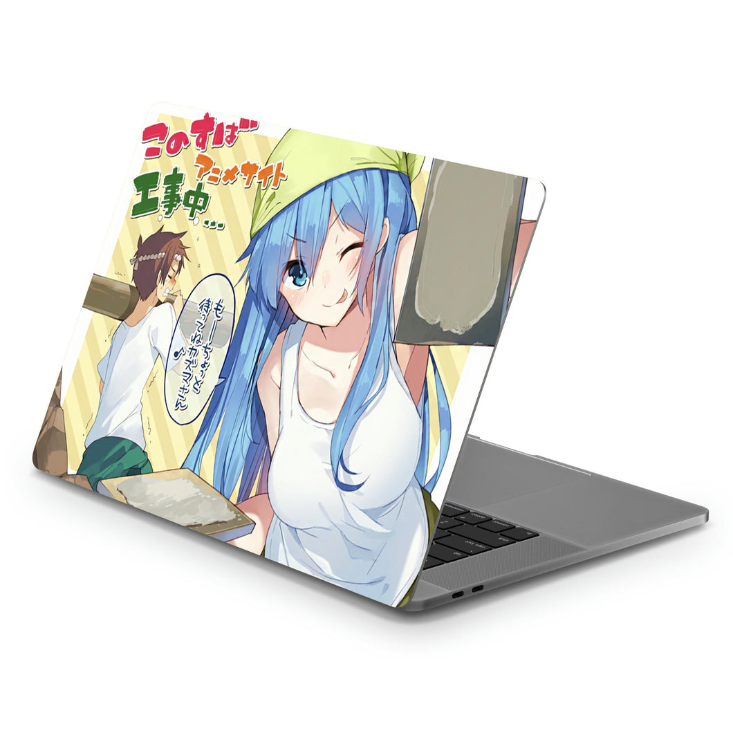 Aqua and Kazuma Macbook Skin