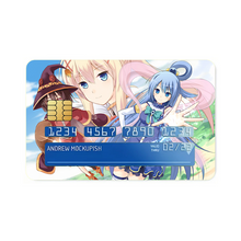 Load image into Gallery viewer, Aqua, Megumin and Darkness  Credit Card Skins (4-in-1 Pack)
