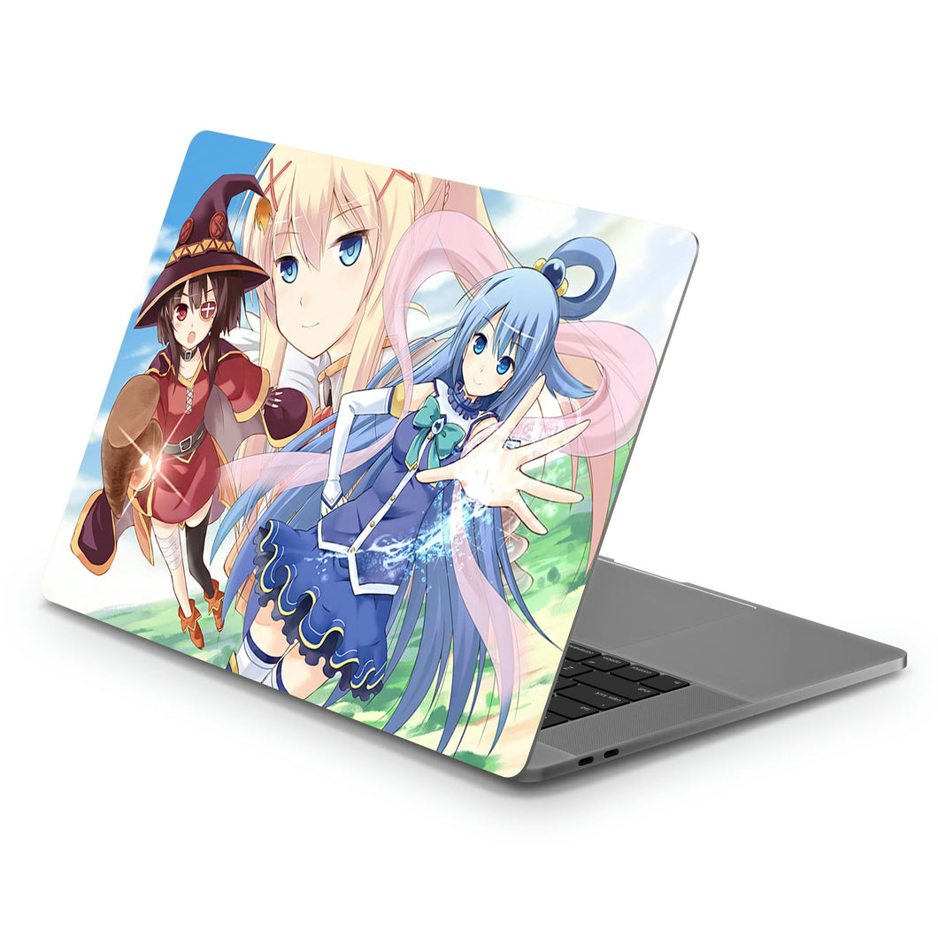 Aqua, Megumin and Darkness  Macbook Skin