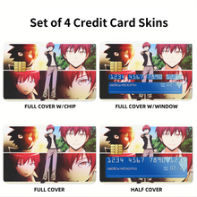 Load image into Gallery viewer, Assassination Classroom Karma Akabane  Credit Card Skins (4-in-1 Pack)
