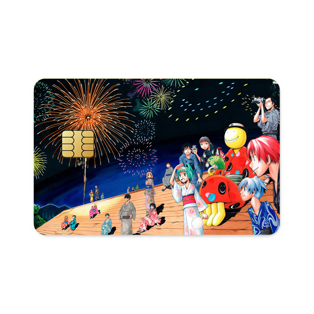 Assassination Classroom Koro-sensei, Karma Akabane, Nagisa Shiota, Kaede Kayano, Rio Nakamura  Credit Card Skins (4-in-1 Pack)