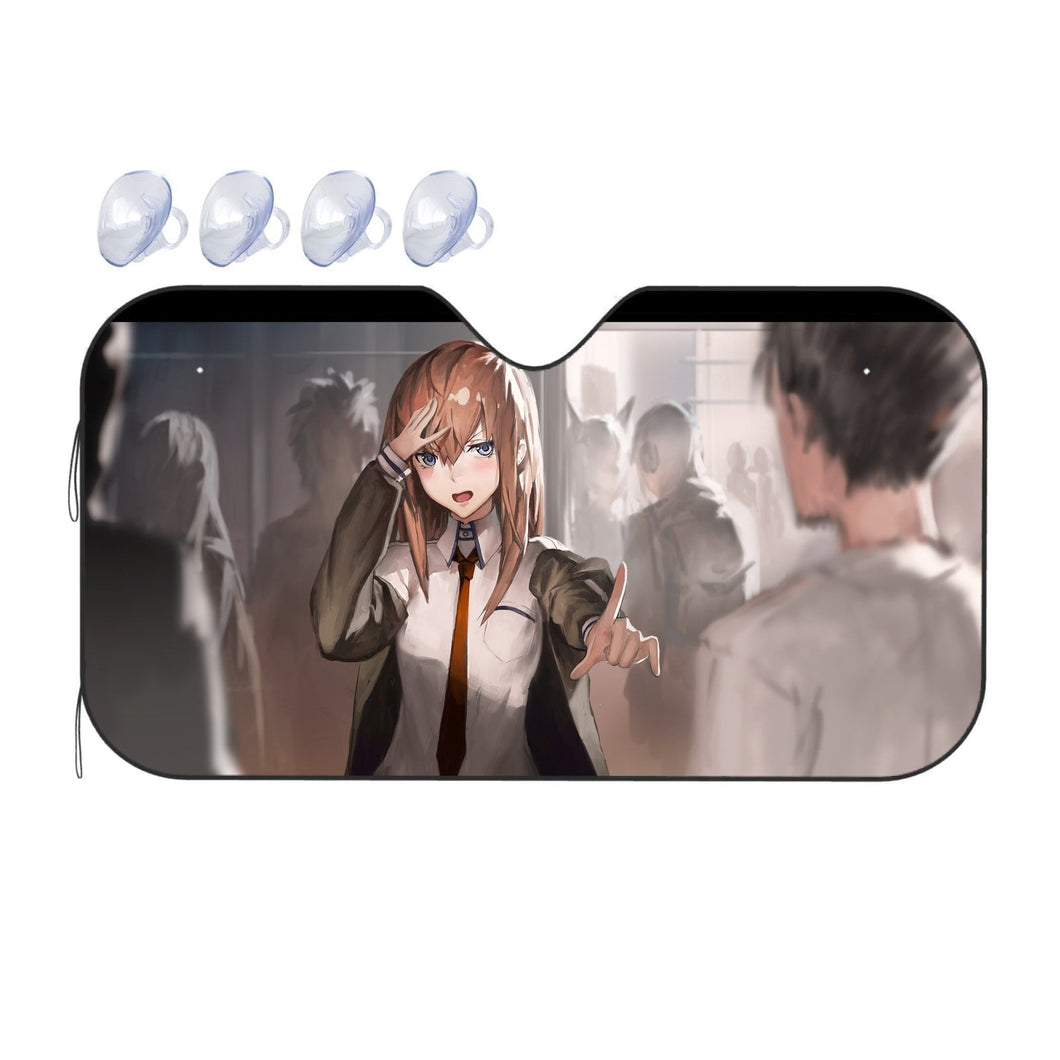 Assistant Christina- Makise Kurisu  Car Sunshade