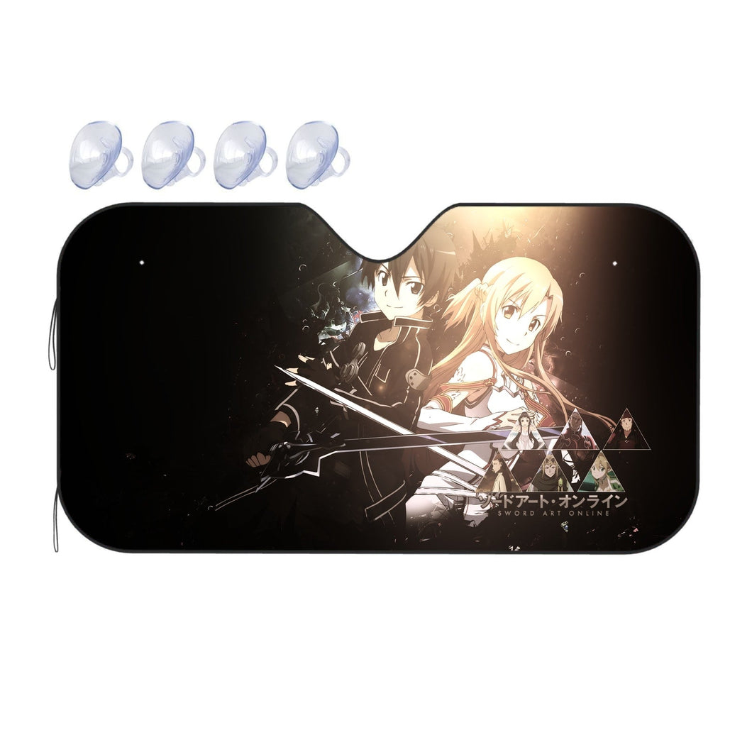 Asuna and Kirito (Sword Art Online)  Car Sunshade
