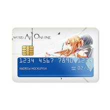 Load image into Gallery viewer, Asuna and Kiroto (Sword Art Online) Credit Card Skins (4-in-1 Pack)
