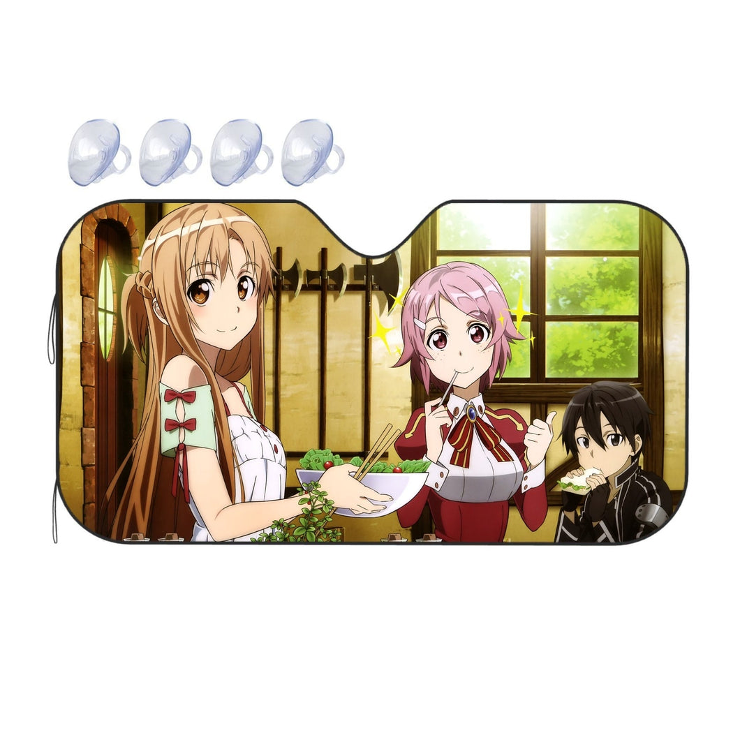 Asuna, Lisbeth and Kirito  Car Sunshade