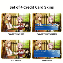 Load image into Gallery viewer, Asuna, Lisbeth and Kirito  Credit Card Skins (4-in-1 Pack)
