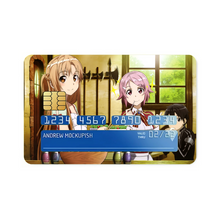 Load image into Gallery viewer, Asuna, Lisbeth and Kirito  Credit Card Skins (4-in-1 Pack)
