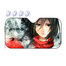 Load image into Gallery viewer, Attack of titan - Mikasa Car Sunshade
