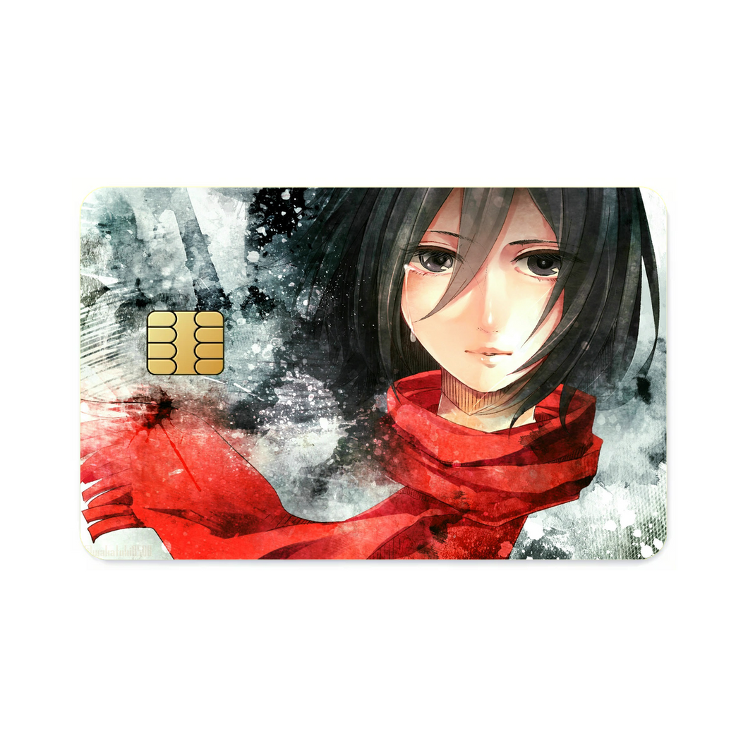 Attack of titan - Mikasa Credit Card Skins (4-in-1 Pack)