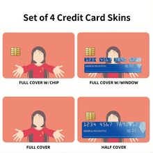 Load image into Gallery viewer, Ayumi Otosaka Minimalist  Credit Card Skins (4-in-1 Pack)
