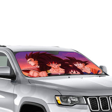 Load image into Gallery viewer, Bardock, Gine, Goku and Raditz  Car Sunshade
