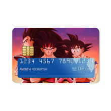Load image into Gallery viewer, Bardock, Gine, Goku and Raditz  Credit Card Skins (4-in-1 Pack)
