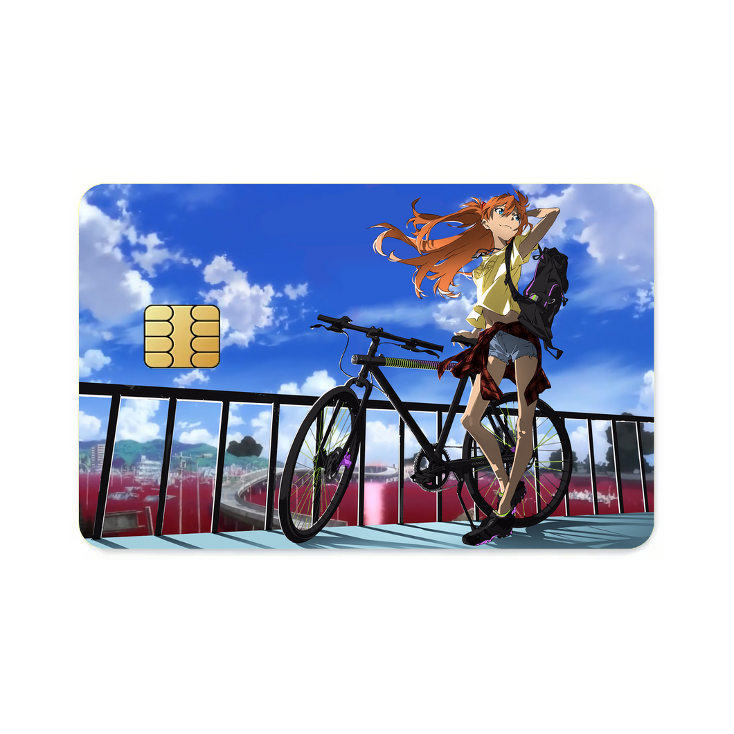 Biking Asuka  Credit Card Skins (4-in-1 Pack)