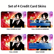 Load image into Gallery viewer, Black Butler  Credit Card Skins (4-in-1 Pack)
