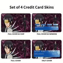 Load image into Gallery viewer, Black Butler  Credit Card Skins (4-in-1 Pack)
