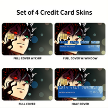 Load image into Gallery viewer, Black Clover Asta  Credit Card Skins (4-in-1 Pack)
