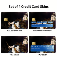 Load image into Gallery viewer, Black Clover Asta  Credit Card Skins (4-in-1 Pack)
