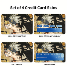 Load image into Gallery viewer, Black Clover Asta  Credit Card Skins (4-in-1 Pack)
