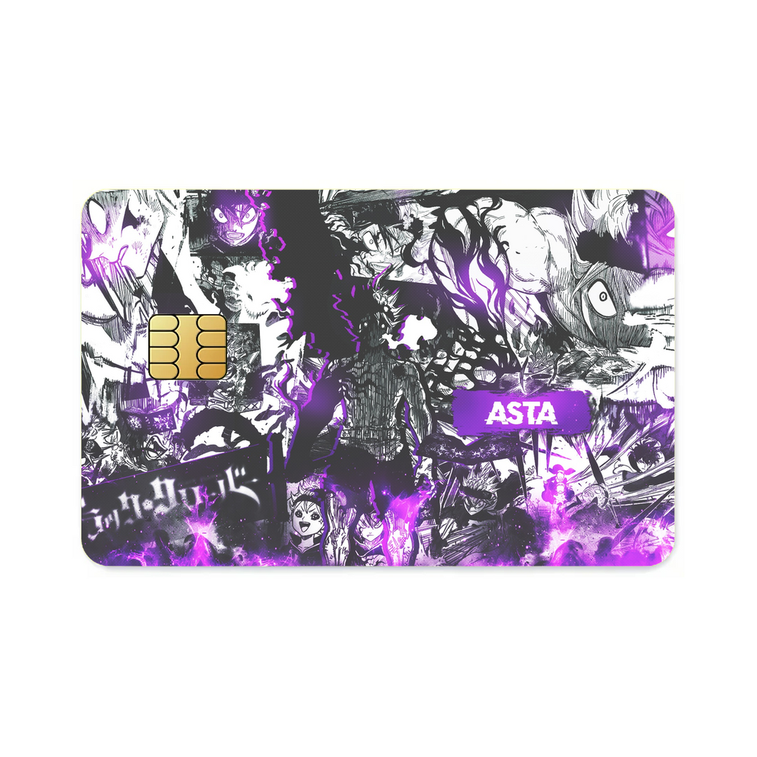 Black Clover Asta  Credit Card Skins (4-in-1 Pack)